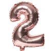 Balon foliowy na powietrze CYFRA 2 rose gold
