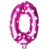 Balon foliowy na powietrze CYFRA 0 różowy 40cm
