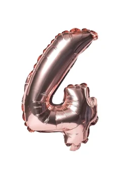 Balon foliowy na powietrze CYFRA 4 rose gold