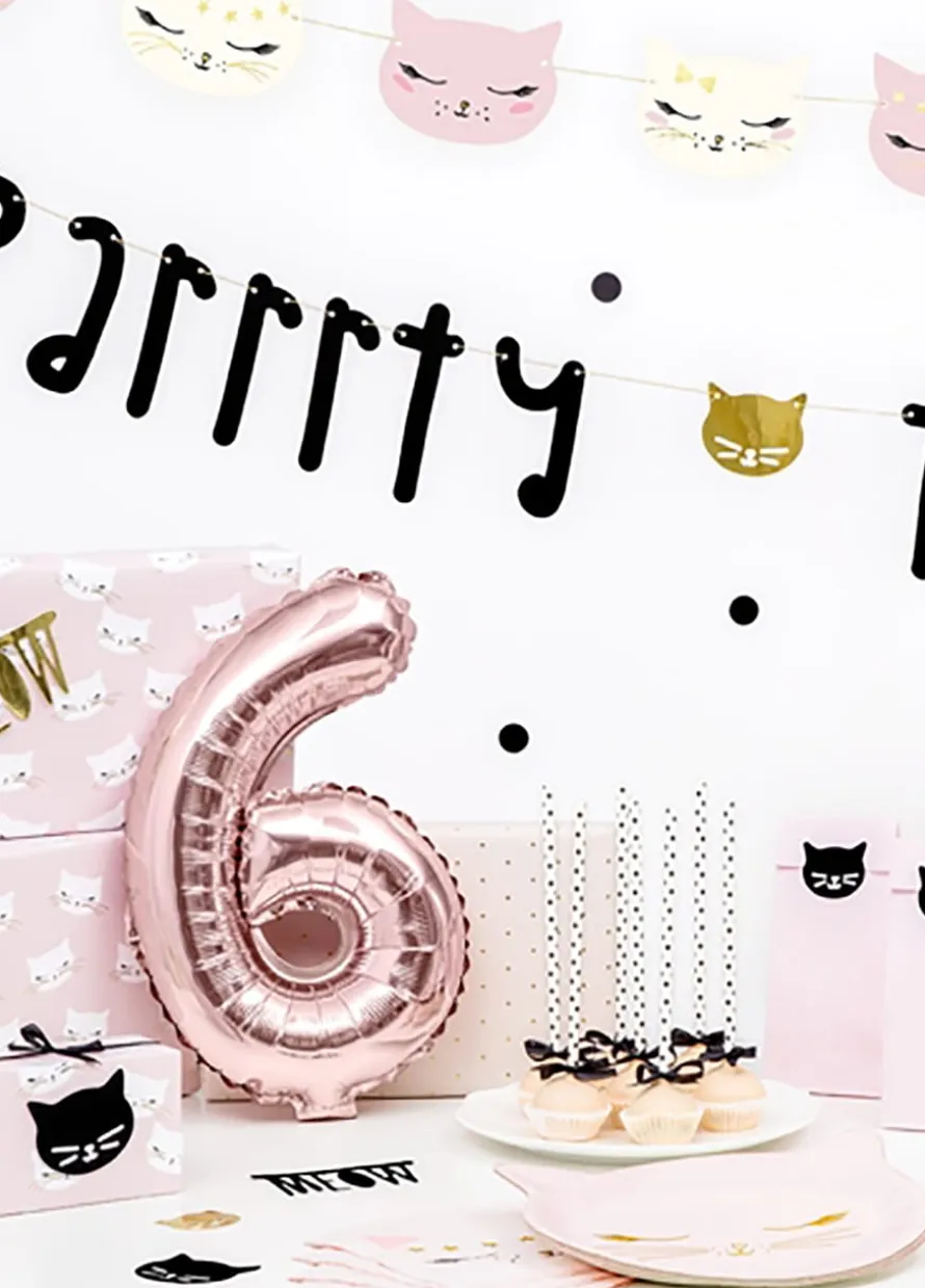 Balon foliowy na powietrze CYFRA 6 rose gold