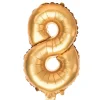 Balon foliowy na powietrze CYFRA 8 złoty 40cm