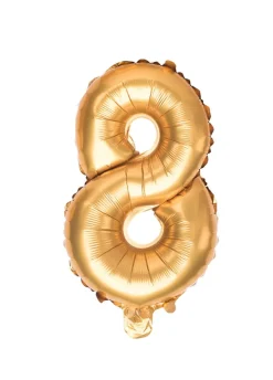 Balon foliowy na powietrze CYFRA 8 złoty 40cm