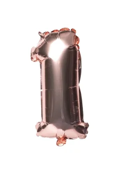 Balon foliowy na powietrze CYFRA 1 rose gold