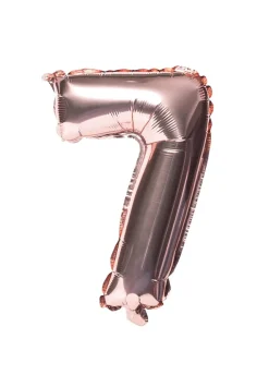 Balon foliowy na powietrze CYFRA 7 rose gold