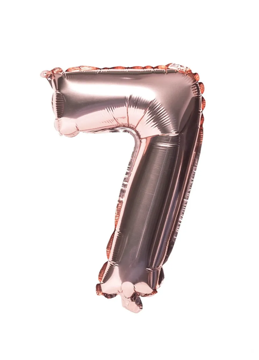 Balon foliowy na powietrze CYFRA 7 rose gold