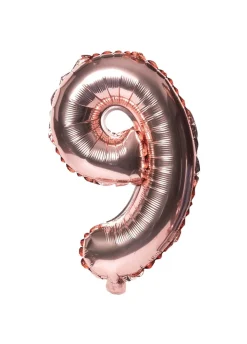 Balon foliowy na powietrze CYFRA 9 rose gold