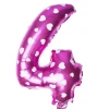 Balon foliowy na powietrze CYFRA 4 różowy 40cm