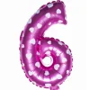 Balon foliowy na powietrze CYFRA 6 różowy 40cm