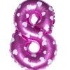 Balon foliowy na powietrze CYFRA 8 różowy 40cm