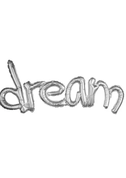 Balon foliowy na powietrze DREAM srebrny (93cm)