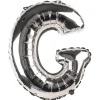 Balon foliowy na powietrze LITERKA G srebrny 40cm