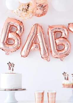 Balon foliowy na powietrze LITERKA B rose gold