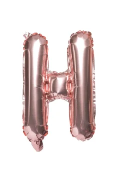 Balon foliowy na powietrze LITERKA H rose gold