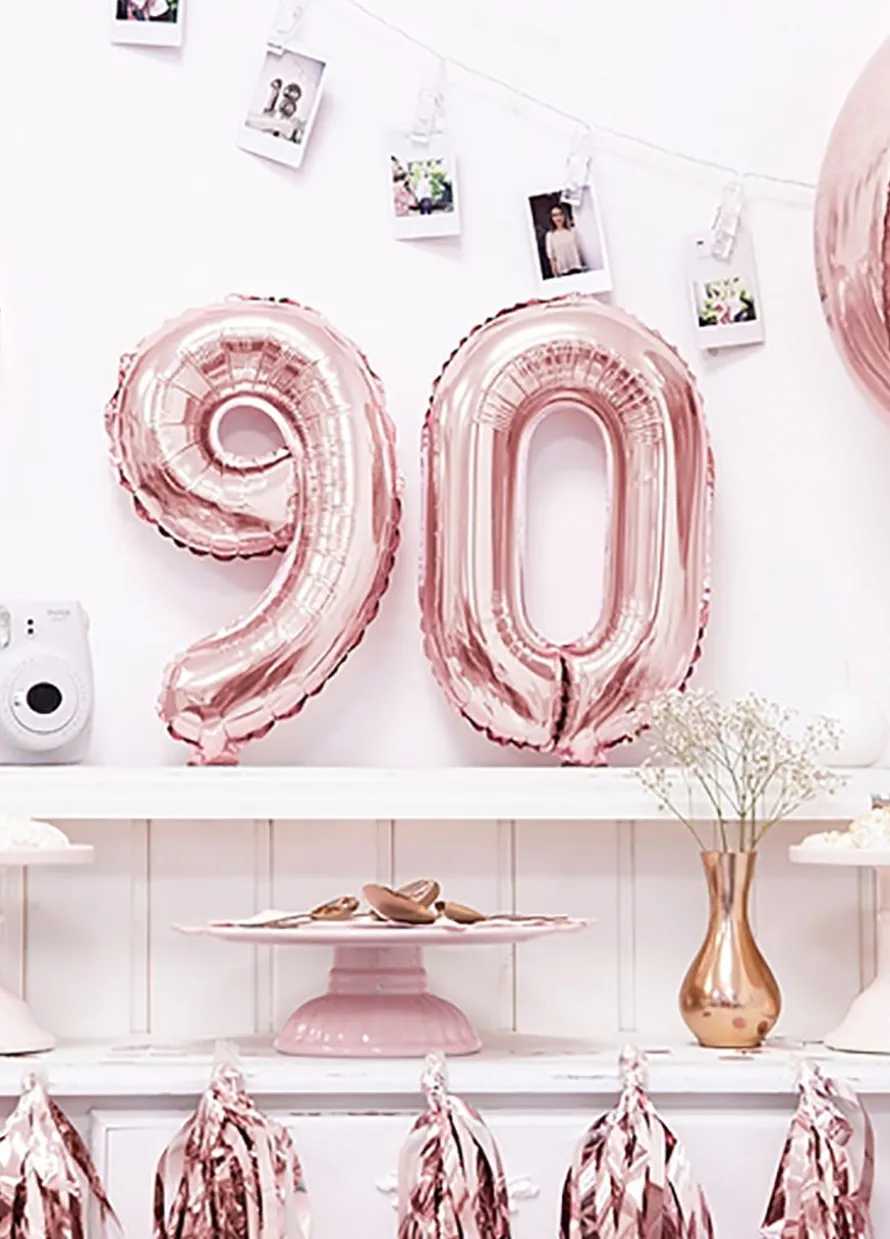 Balon foliowy na powietrze LITERKA O rose gold