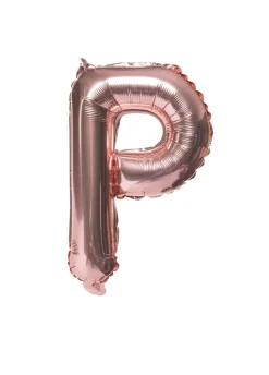 Balon foliowy na powietrze LITERKA P rose gold