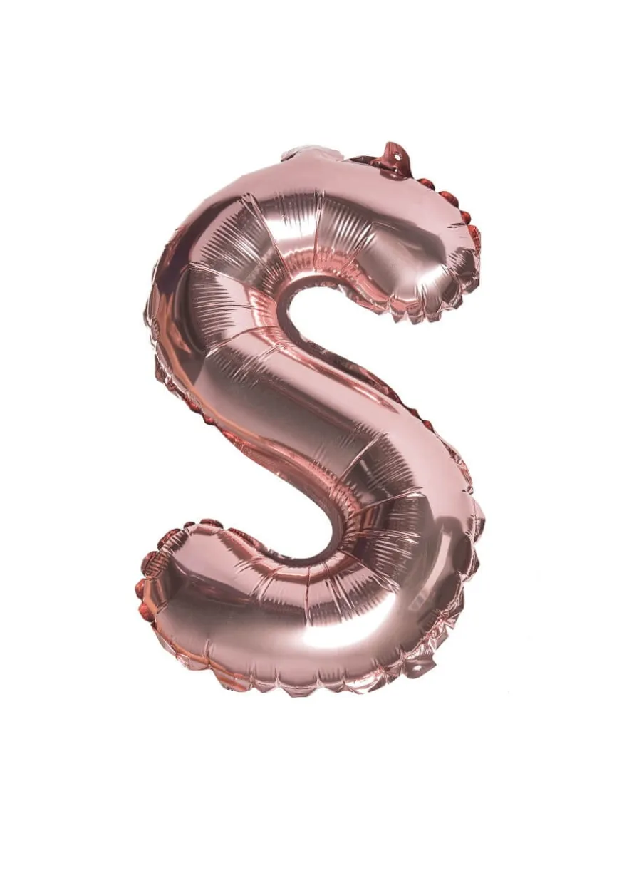 Balon foliowy na powietrze LITERKA S rose gold