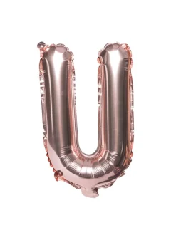 Balon foliowy na powietrze LITERKA U rose gold
