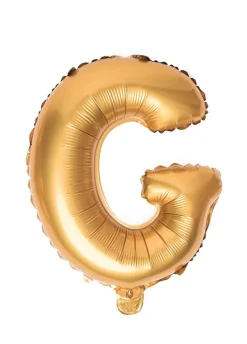 Balon foliowy na powietrze LITERKA G złoty 40cm