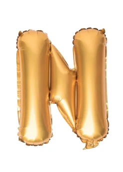 Balon foliowy na powietrze LITERKA N złoty 40cm