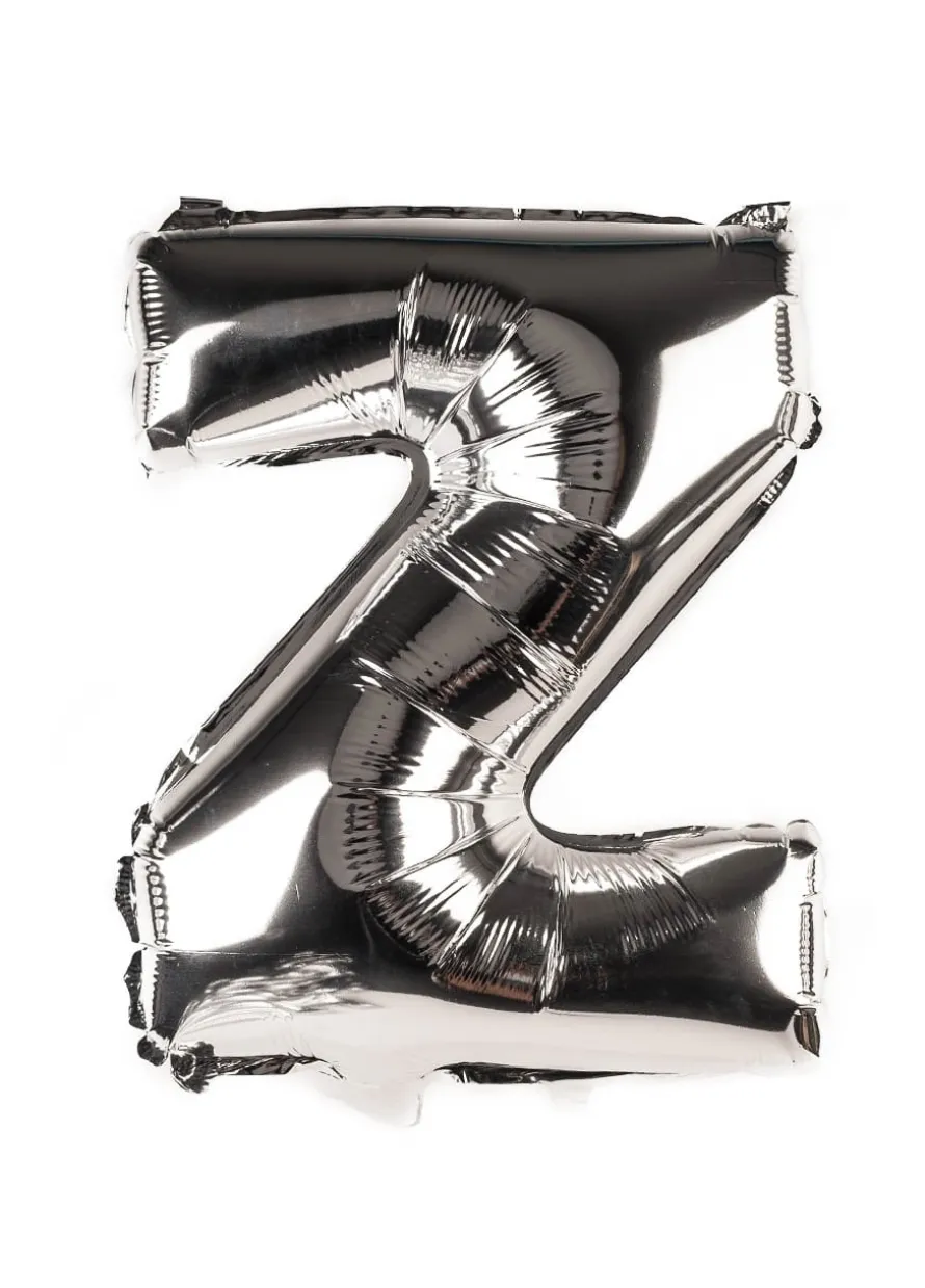 Balon foliowy na powietrze LITERKA Z srebrny 40cm