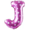 Balon foliowy na powietrze LITERKA J różowy 40cm