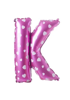 Balon foliowy na powietrze LITERKA K różowy 40cm