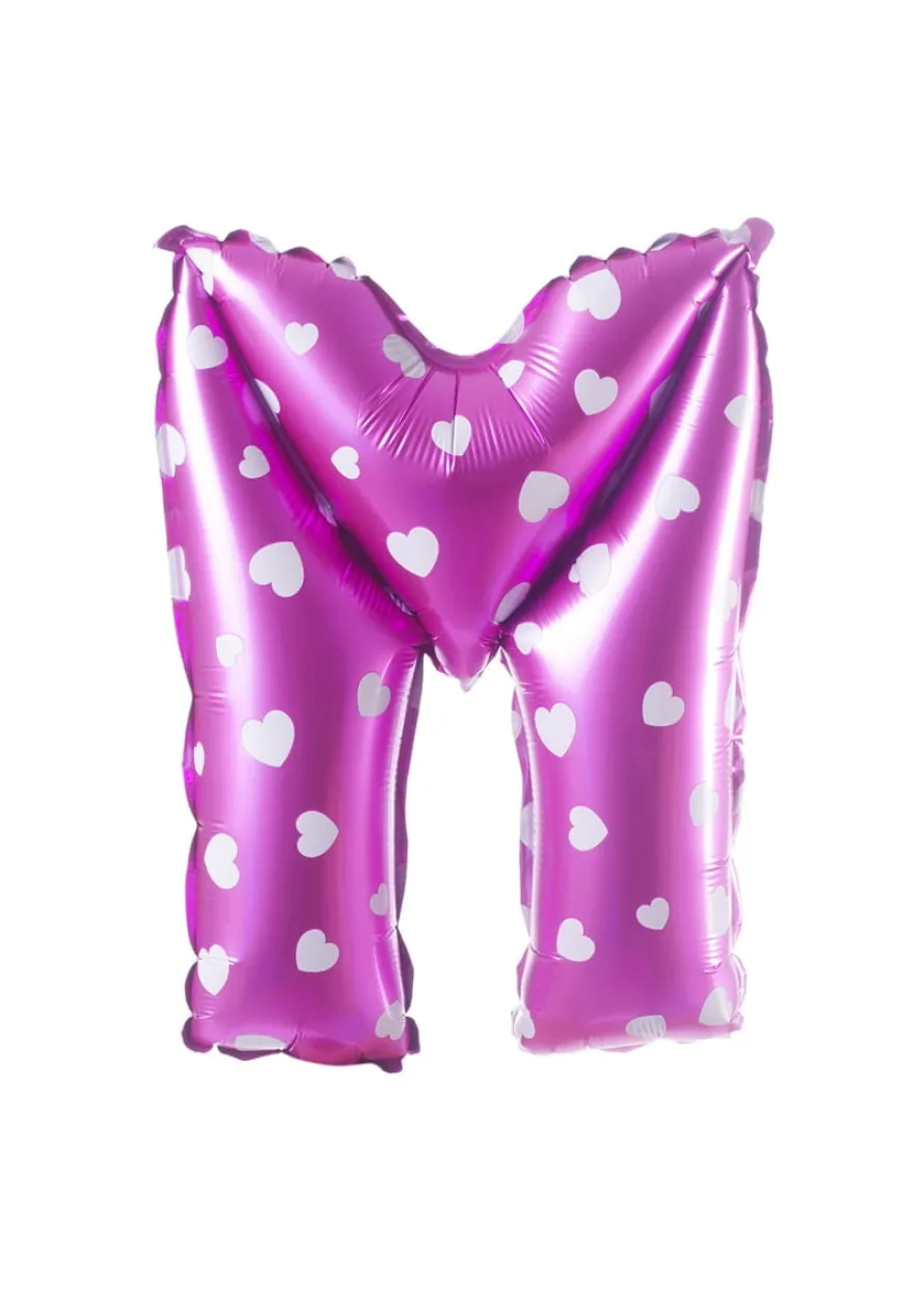 Balon foliowy na powietrze LITERKA M różowy 40cm