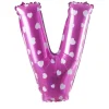 Balon foliowy na powietrze LITERKA V różowy 40cm