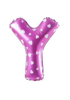 Balon foliowy na powietrze LITERKA Y różowy 40cm