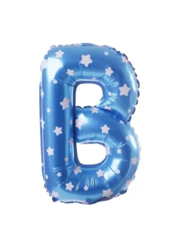 Balon foliowy na powietrze LITERKA B błękitny 40cm