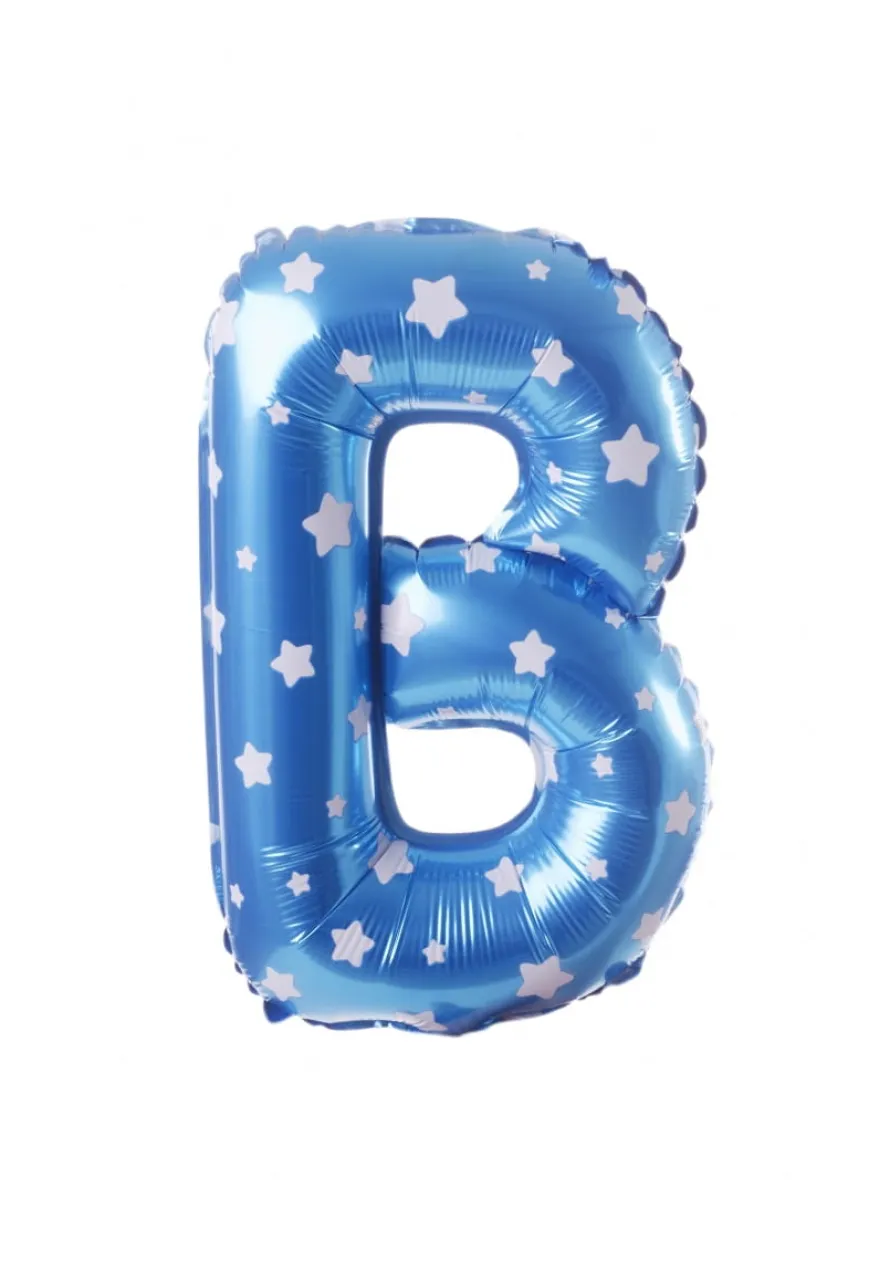 Balon foliowy na powietrze LITERKA B błękitny 40cm