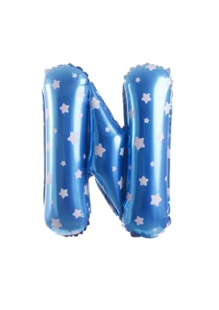 Balon foliowy na powietrze LITERKA N błękitny 40cm