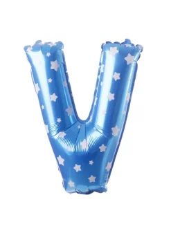 Balon foliowy na powietrze LITERKA V błękitny 40cm