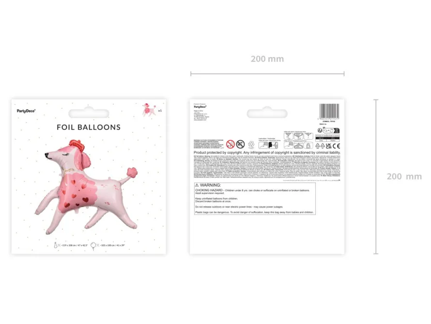 Balon foliowy PUDEL 119cm