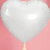 Balon foliowy SERCE biały 45cm