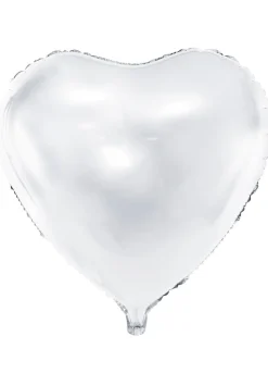 Balon foliowy SERCE biały 45cm
