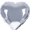 Balon foliowy srebrny SERCE 45cm