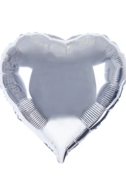 Balon foliowy srebrny SERCE 45cm
