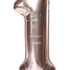 Balon foliowy urodzinowy CYFRA 1 różowe złoto 85cm