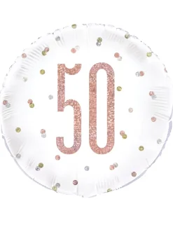 Balon foliowy 50 URODZINY rose gold 46cm