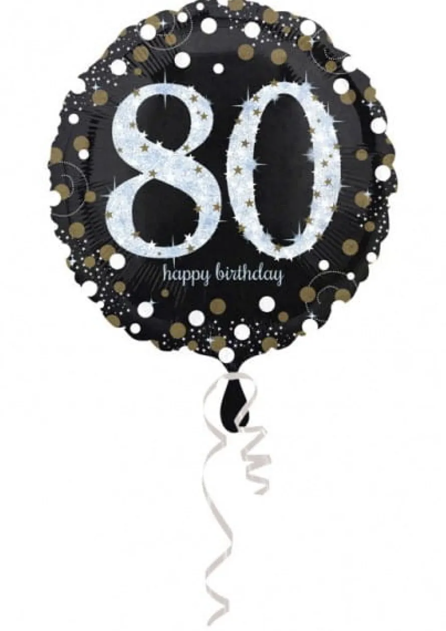 Balon foliowy 80 URODZINY Sparkling 45cm