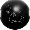 Balon gender reveal BOY OR GIRL z różowym konfetti 1m