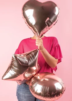 Balon GWIAZDKA rose gold 40cm