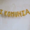 Balon KOMUNIJNY złoty napis