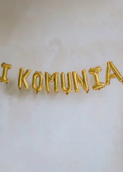 Balon KOMUNIJNY złoty napis