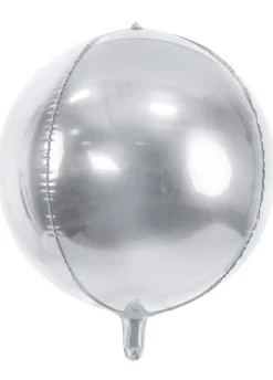 Balon KULA srebrny foliowy 40cm