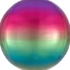 Balon kula WIELOKOLOROWY foliowy ombre 40cm