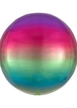 Balon kula WIELOKOLOROWY foliowy ombre 40cm