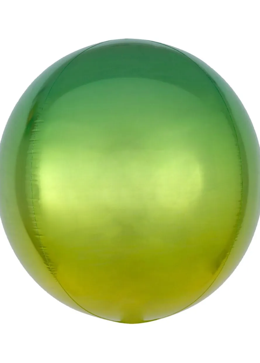 Balon kula ZIELONY foliowy ombre 40cm