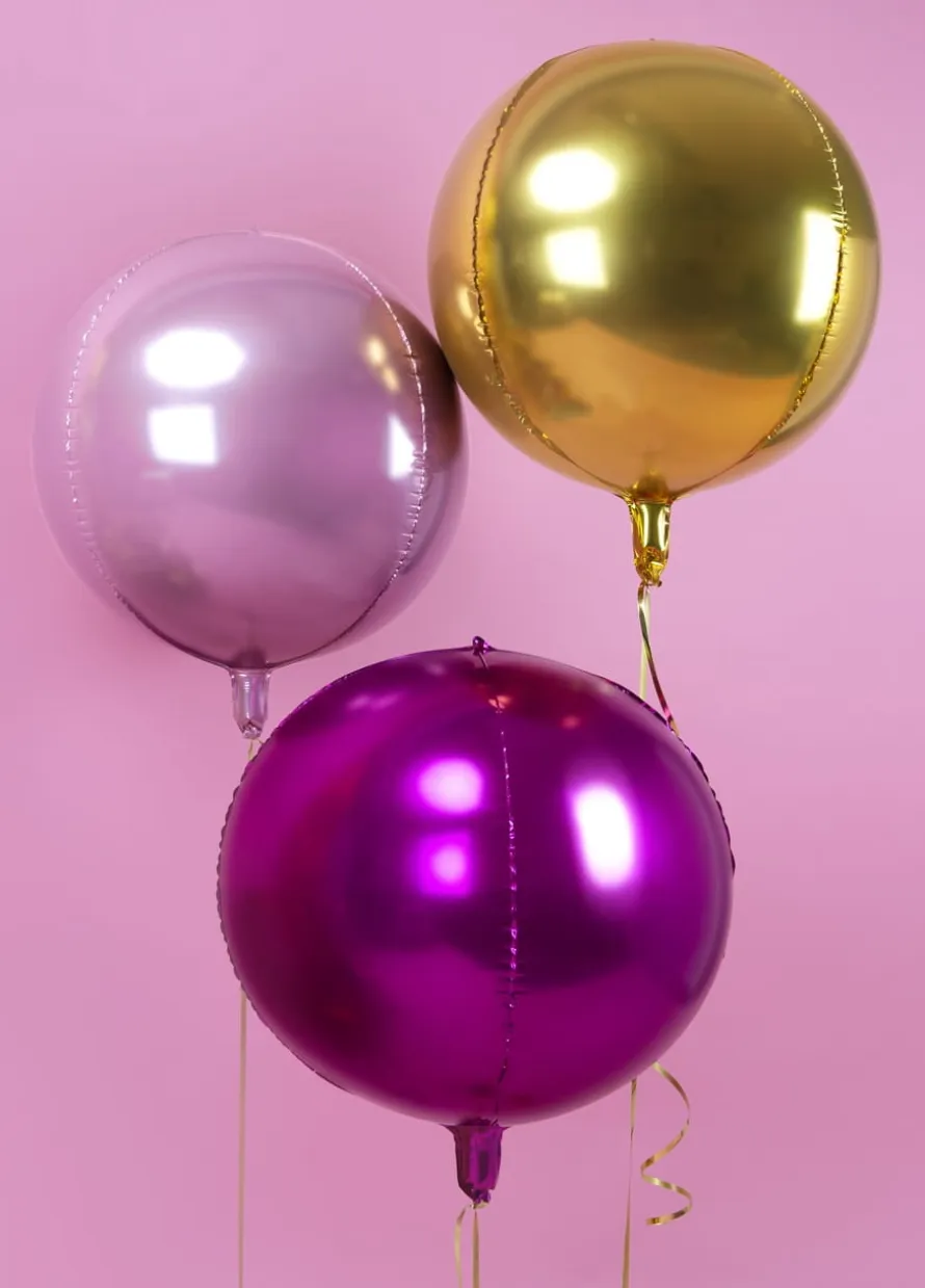 Balon KULA złoty foliowy 40cm